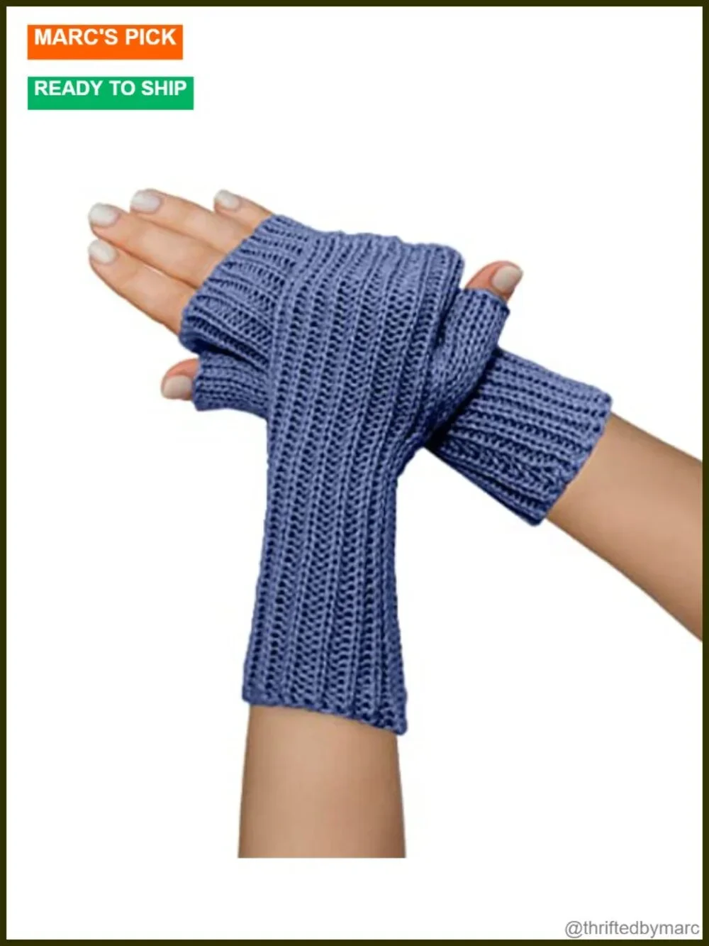 Hand-Knitted Alpaca Wool Winter Fingerless Gloves Unisex Mittens